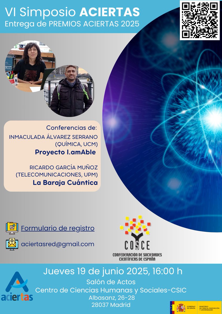 ACIERTAS (@aciertasred) on Twitter photo ¿Todavía no te has apuntado? Los Premios ACIERTAS-COSCE 2025 te esperan. 19 de junio, 16h. Incríbete en docs.google.com/forms/d/1-oXvo… o aciertasred@gmail.com ¿Todavía no te has apuntado? Los Premios ACIERTAS-COSCE 2025 te esperan. 19 de junio, 16h. Incríbete en docs.google.com/forms/d/1-oXvo… o aciertasred@gmail.com