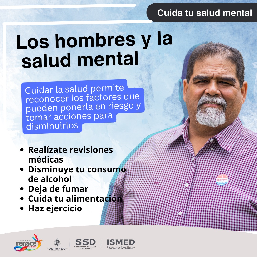 Cuidar la salud es fundamental porque permite reconocer los factores que pueden ponerla en riesgo y tomar acciones para disminuirlos, evitando así enfermedades y accidentes futuros.
#LosHombresYlaSaludMental