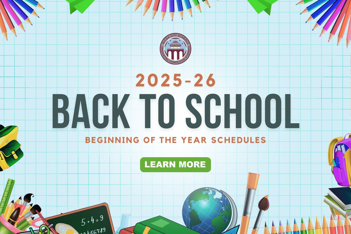 School schedules for the upcoming 2025/26 school year have been announced. Click link for details. edl.io/n1920679