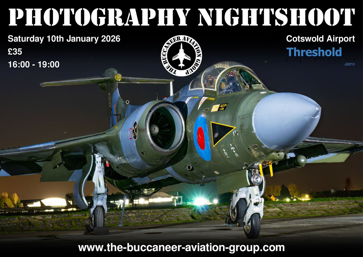 We have just reached the halfway mark of 2025 and we are already busy planning for 2026. 

What better way to kick 2026 than joining TBAG and Threshold.aero at Cotswold Airport for an evening of photography with two Buccaneers?

Book your tickets today via our website.