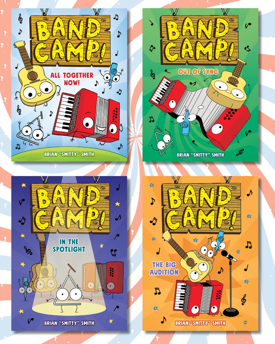 little bee books (@littlebeebooks) on Twitter photo Have a little one heading to camp for the summer? Consider packing them the #BandCamp series by <a href="/yourpalSmitty/">Brian Smith AKA Smitty</a> so they’ll have plenty of funny stories to read. Join a group of anthropomorphic instruments as they get into musical mischief and mayhem while at camp!
#BeeaReader🐝 Have a little one heading to camp for the summer? Consider packing them the #BandCamp series by <a href="/yourpalSmitty/">Brian Smith AKA Smitty</a> so they’ll have plenty of funny stories to read. Join a group of anthropomorphic instruments as they get into musical mischief and mayhem while at camp!
#BeeaReader🐝
