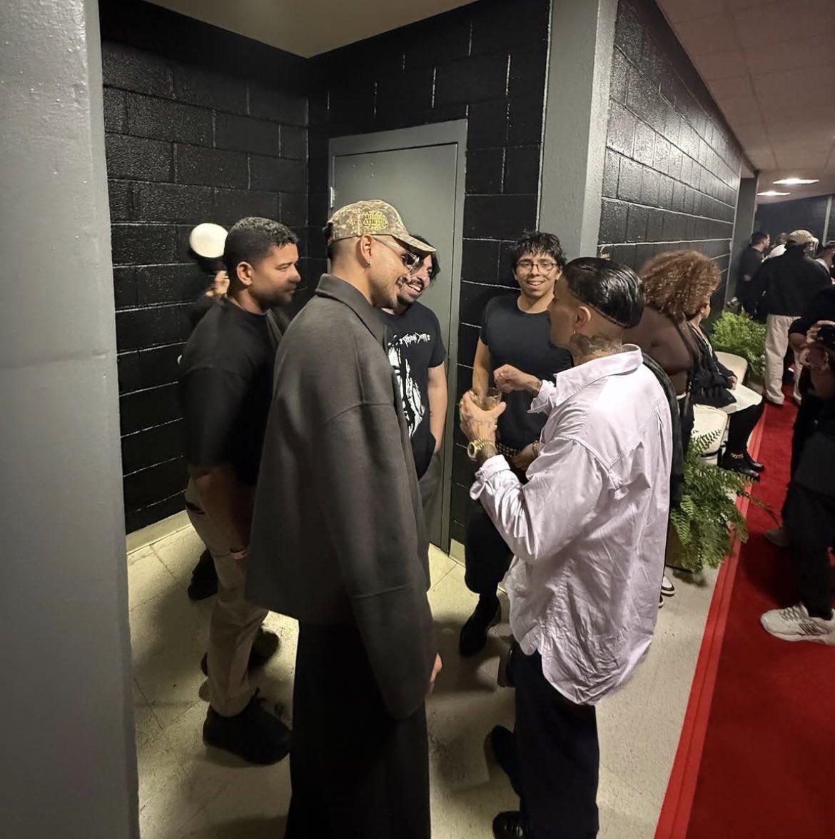 latin mafia, alvarito, and rauw alejandro backstage at the cosa nuestra tour in puerto rico