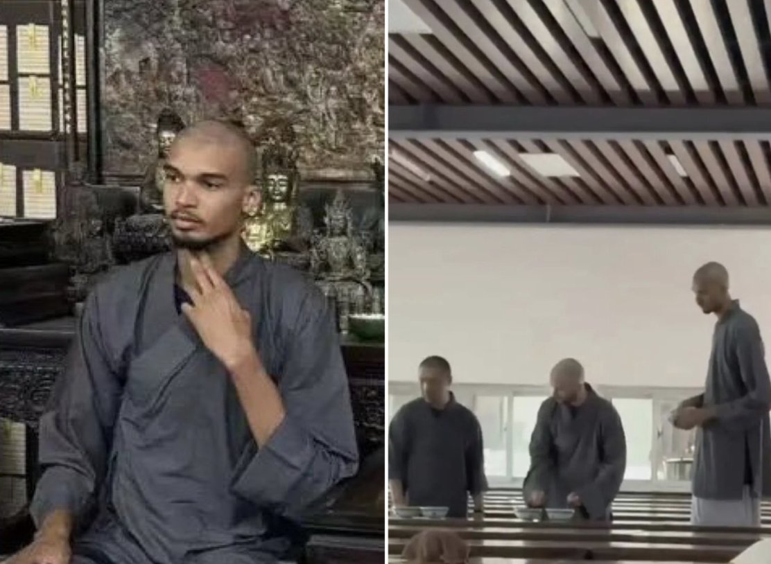 CerfiaFR's tweet image. 🇫🇷🇨🇳🏀 FLASH | Le basketteur français des Spurs, Victor Wembanyama, aurait entamé une retraite spirituelle dans un temple Shaolin en Chine. Un maître du temple lui aurait rasé le crâne.