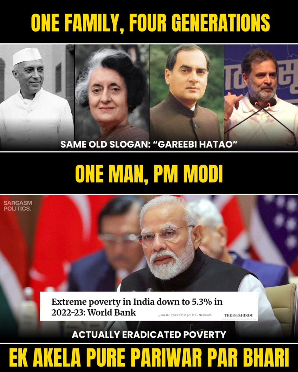 Anubhav81723967's tweet photo. @PMOIndia @narendramodi जय हिंद मेरे देश के महाराणा को 🇮🇳🚩
जिस परिवार की 4 पीढ़ियों ने सत्ता संभाली और सब पीढ़ियां कहती रही गरीबी हटाओ ,लेकिन मेरे देश के अकेले महाराणा ने वो काम अपने जारी कार्यकाल मे कर दिखाया ।। धन्यवाद 🙏 https://t.co/ghUIEDTKlX