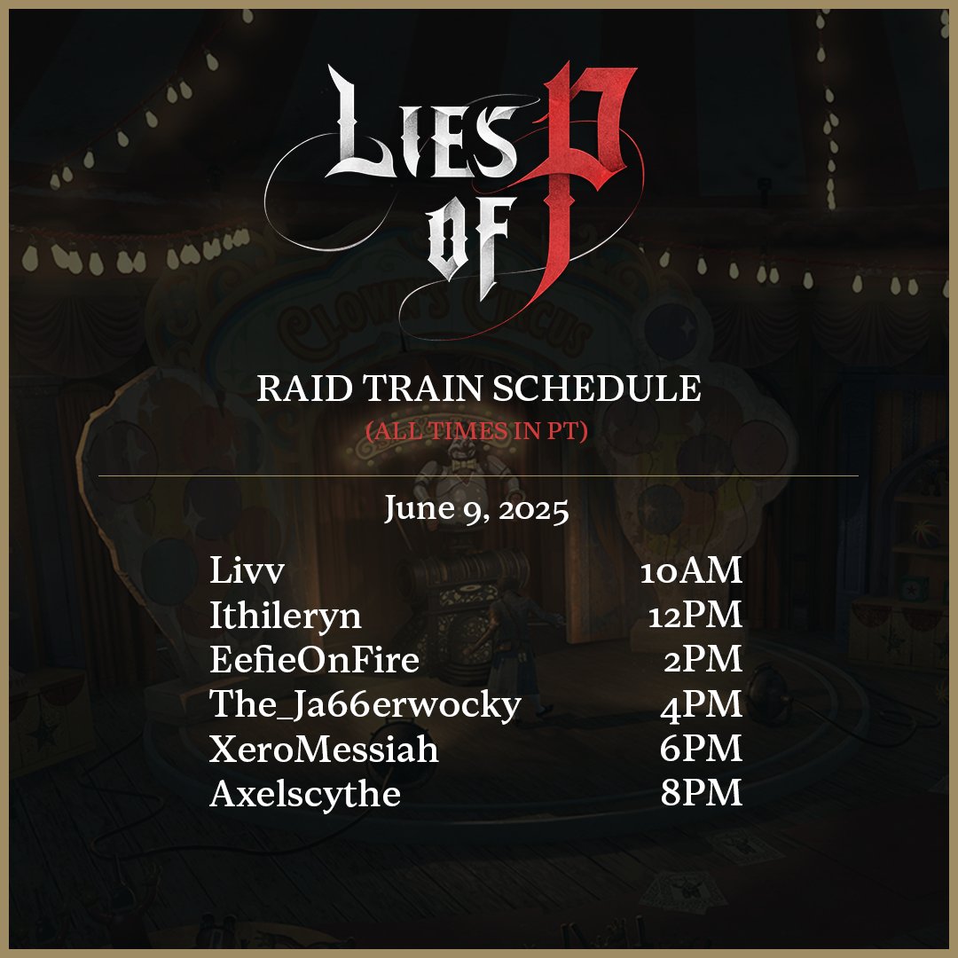 Liesofp's tweet image. Come watch the final descent into Krat.
Join the last wave of creators before it all goes dark.
#liesofp #liesofpdlc #liesofpoverture