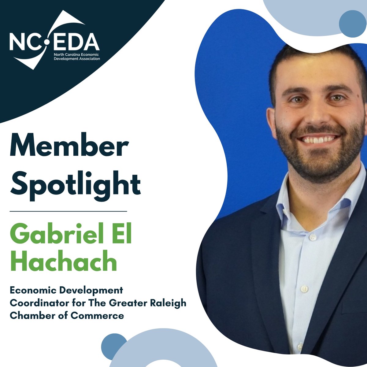 Meet Gabriel El Hachach, one of the newest members of NCEDA! We're excited to feature Gabriel in this week's Member Spotlight. Be sure to check your inbox for the latest e-newsletter to learn more about him and his work in economic development!

#NCEDA #EconomicDevelopment