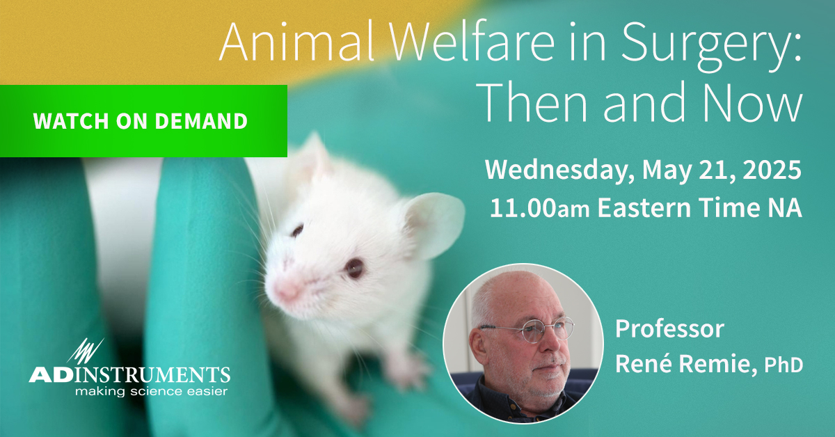 In this engaging on-demand webinar, Professor René Remie looks back—and forward—at the critical lessons, tools, and mindset shifts that have shaped how we care for animals in surgical models today.

Watch Now 👉adi.to/Rene-Remie-OnD…

#ADInstruments #AnimalWelfare
