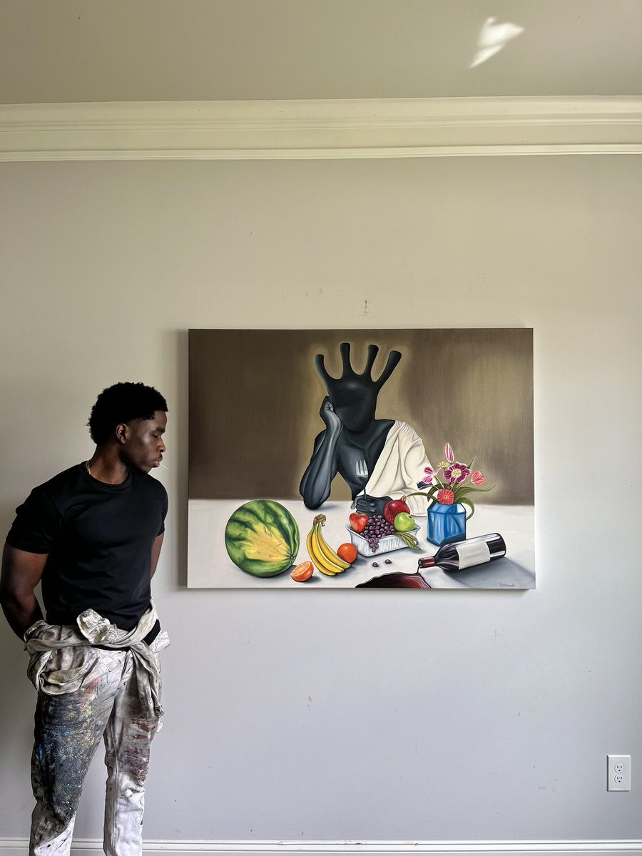 iretomidestudio's tweet image. “The Paradox of Choice” (2025)
oil on canvas 48" x 36"