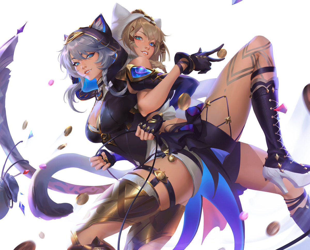mayexplode's tweet image. two kitties in a pod~
#hsr x #hi3