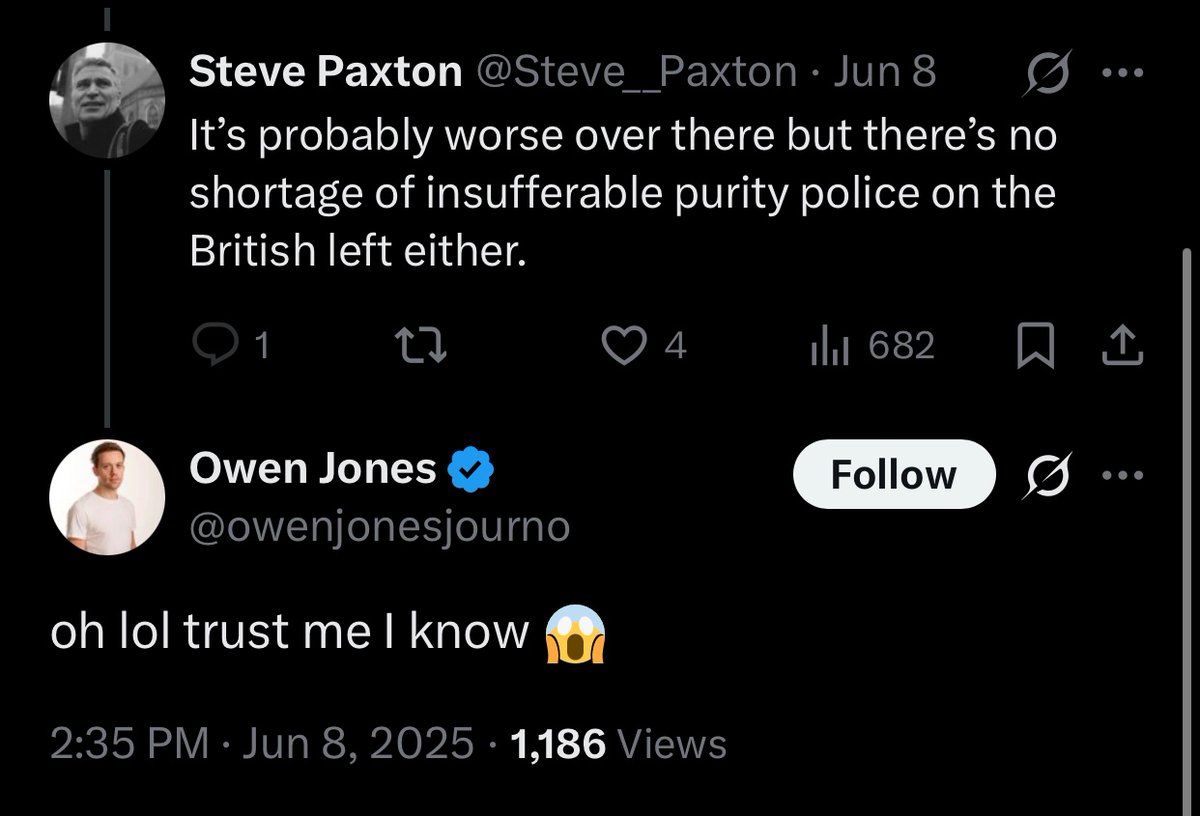 Can someone who’s not blocked by this gay idiot ask him how his seething hatred of every actually existing socialist state doesn’t count as “purity politics”?