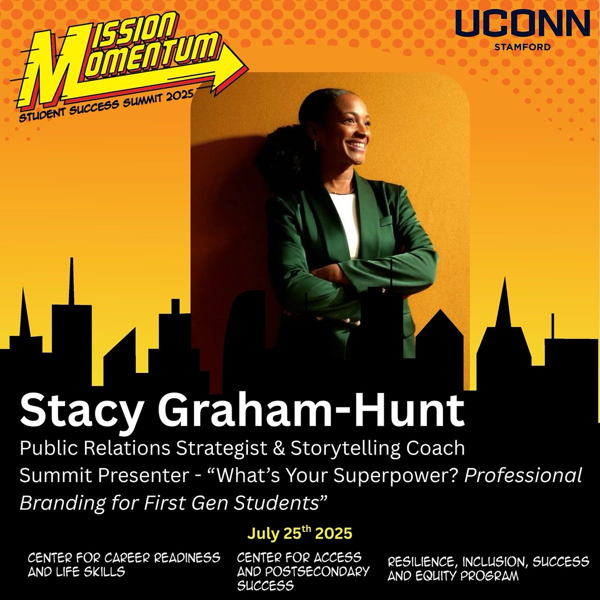 Thrilled to be speaking at <a href="/UConn/">UConn</a> Stamford’s 2025 Student Success Summit this July!

My session:
 “What’s Your Superpower?” Professional Branding for First-Gen Students.
This one’s personal, and I'm excited to pour into the next generation of storytellers.
#FirstGen #uconn