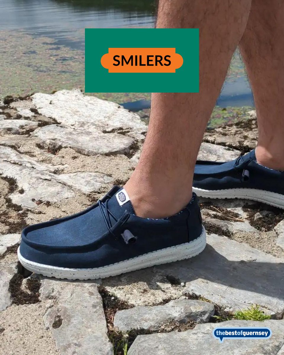 bestofguernsey's tweet image. Just in at Smilers!
Men’s Hey Dude shoes have landed – stylish, lightweight, and ready for summer.
Visit them at Rue des Goddards, Vazon.
thebestof.co.uk/local/guernsey…
#clothesshop #bestofguernsey #buylocalgsy