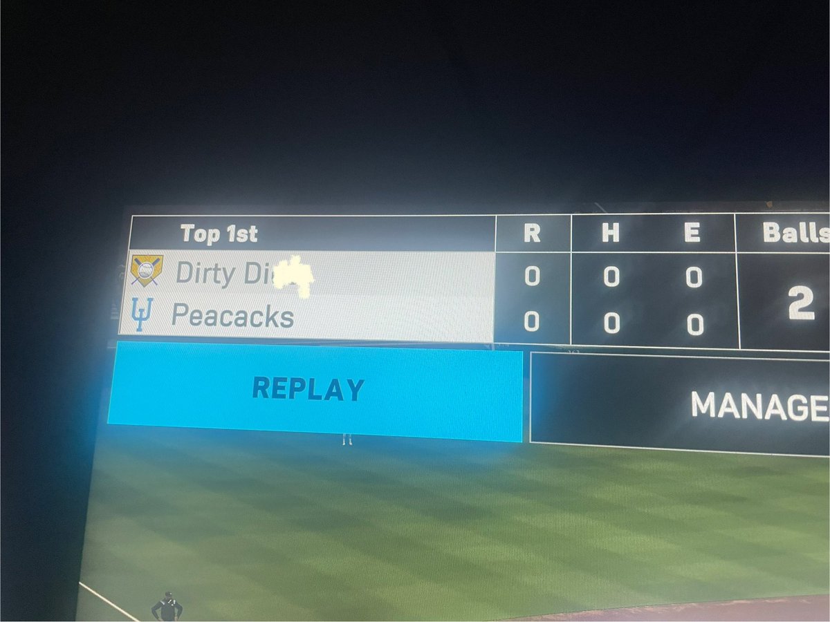 Dear <a href="/MLBTheShow/">MLB The Show</a> ….look who my son got to watch me play today. 

Good thing he can’t see the mascot of the college I attended.