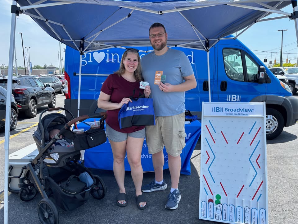 Browse vehicles, take a test drive, &amp; play our game for a prize. Come see us this week: 

6/9 McGovern Volvo
6/10 Goldstein Buick GMC &amp; DePaula Mazda
6/11 Mohawk Chevrolet
6/12 Armory Garage &amp; Destination Kia/Nissan
6/13 Lia Hyundai

Full schedule/details: broadviewfcu.com/carprizes