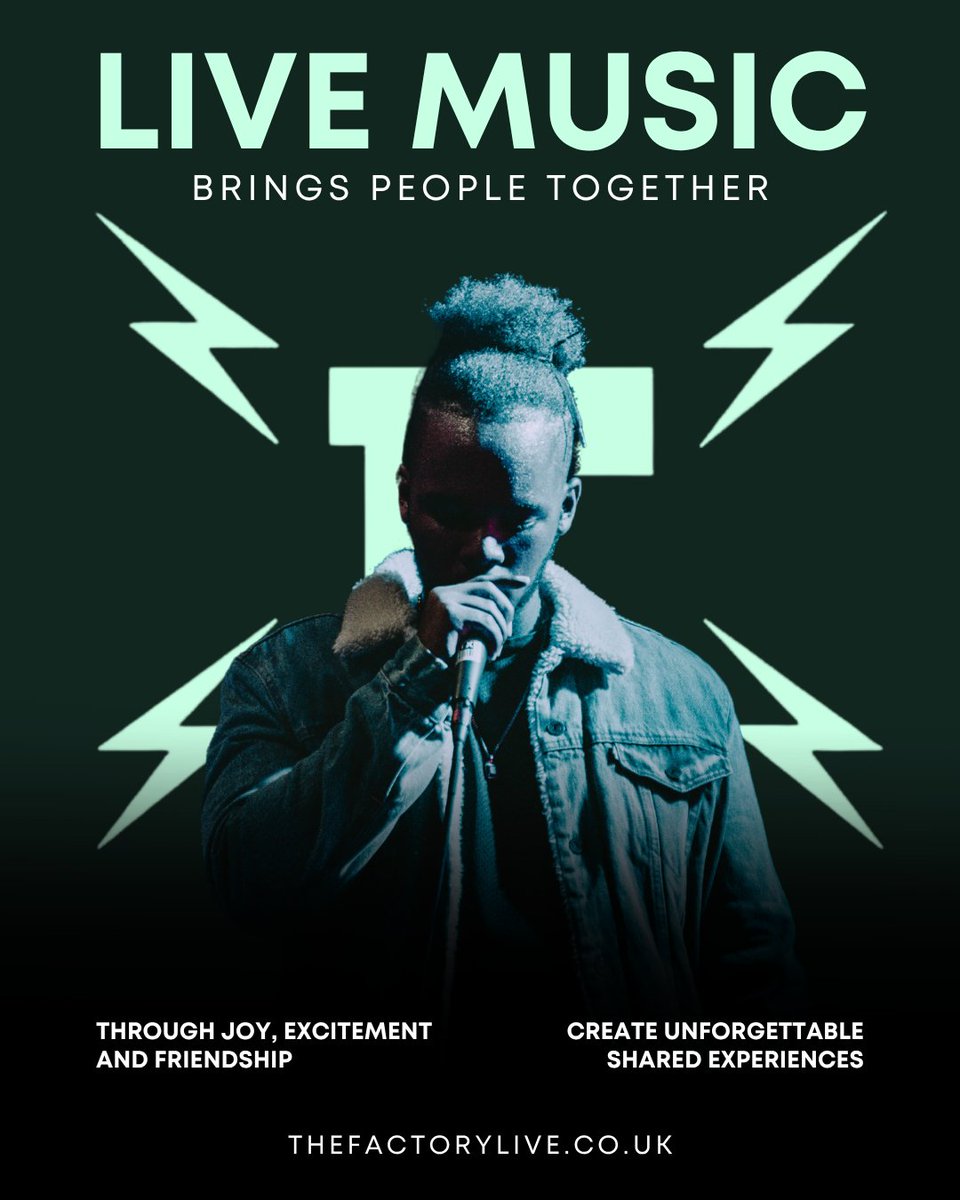 SMSheldrake's tweet image. One of my favourite parts of arts marketing is design and writing copy, today's little creation celebrates the power of live music and it's ability to bring people together. 🙌