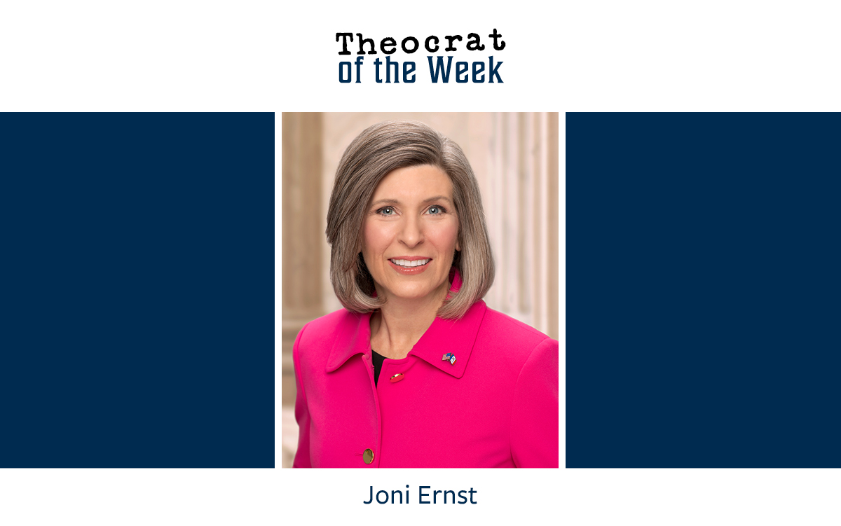 FFRF Action Fund (@ffrfaction) on Twitter photo FFRF Action Fund’s “Theocrat of the Week” is <a href="/SenJoniErnst/">Joni Ernst</a> for her callous remarks in a recent town hall and her subsequent call to “embrace Jesus.” ffrfaction.org/theocrat-sen-e… FFRF Action Fund’s “Theocrat of the Week” is <a href="/SenJoniErnst/">Joni Ernst</a> for her callous remarks in a recent town hall and her subsequent call to “embrace Jesus.” ffrfaction.org/theocrat-sen-e…
