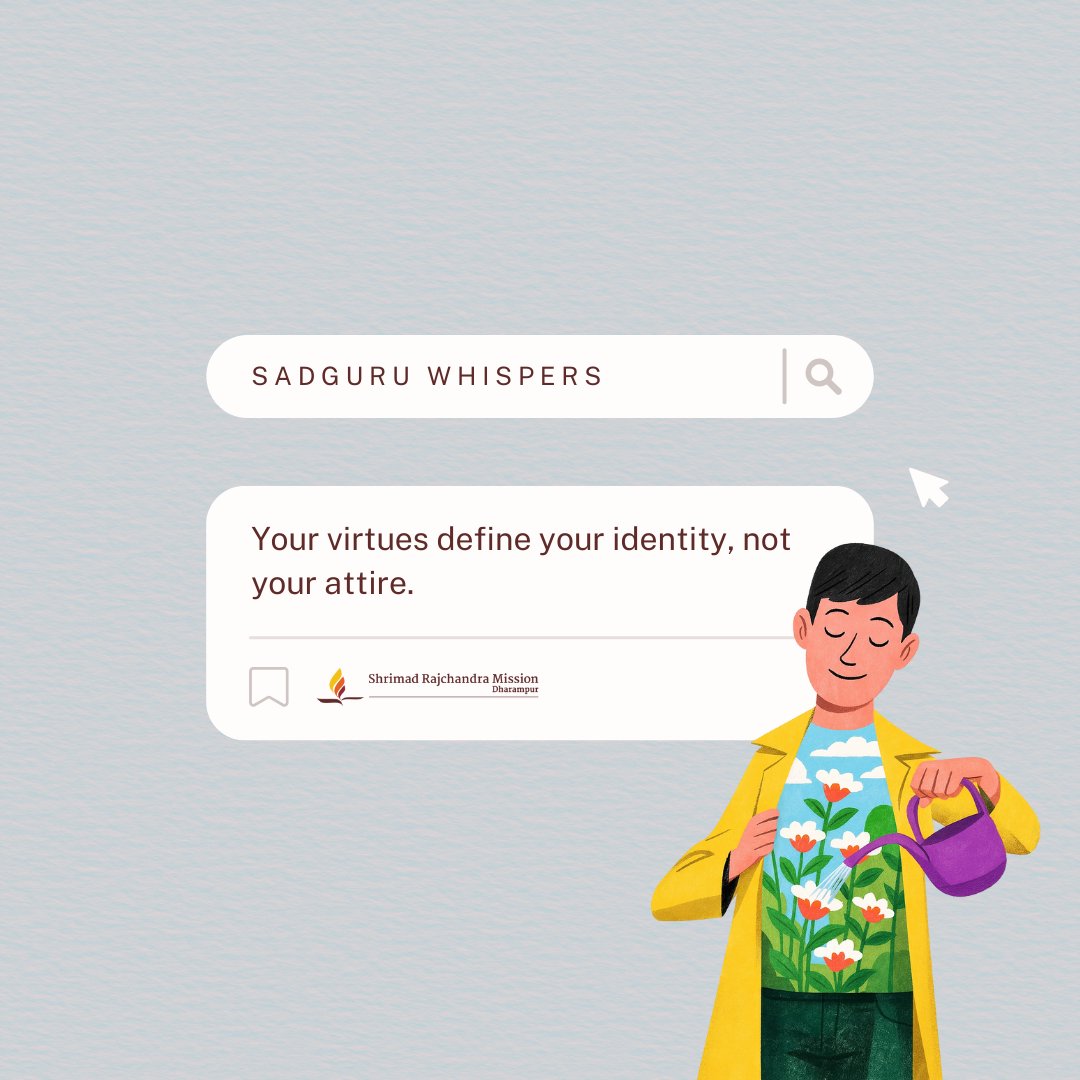 Your virtues define your identity, not your attire.

#SadguruWhispers #Quotes #QOTD #Virtues #Life #LifeLessons #TuesdayThoughts
