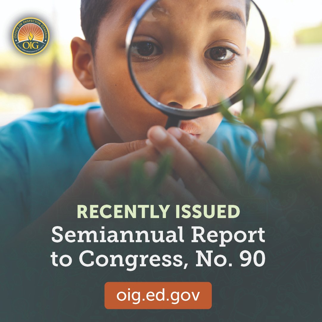 #OIG investigates hundreds of cases of Federal education #fraud each year? Student aid fraud, K-12, special education, public corruption, pandemic aid fraud-read more: oig.ed.gov/reports/semian…