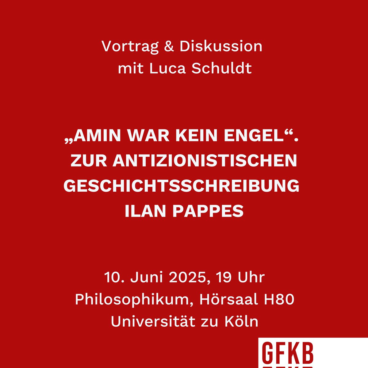 Morgen an der Uni Köln!