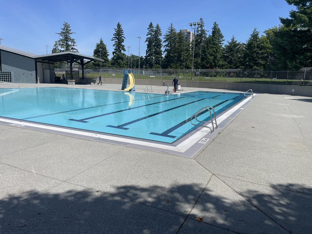 Summer is nearly upon. Moody Park pool is full once more. One week till opening June 16 #newwest