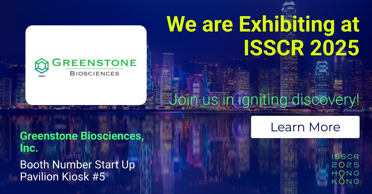 Headed to #ISSCR2025? Catch Dr. Paul Pang from Greenstone Biosciences presenting “Clinical Trial in a Dish with iPSCs for Drug Discovery &amp; Precision Medicine” on Thurs, June 12 at 8:30 AM HKT. Visit booth 5\_SUP to connect! 🔗 isscr2025.org #iPSC #Biotech #DrugDiscovery