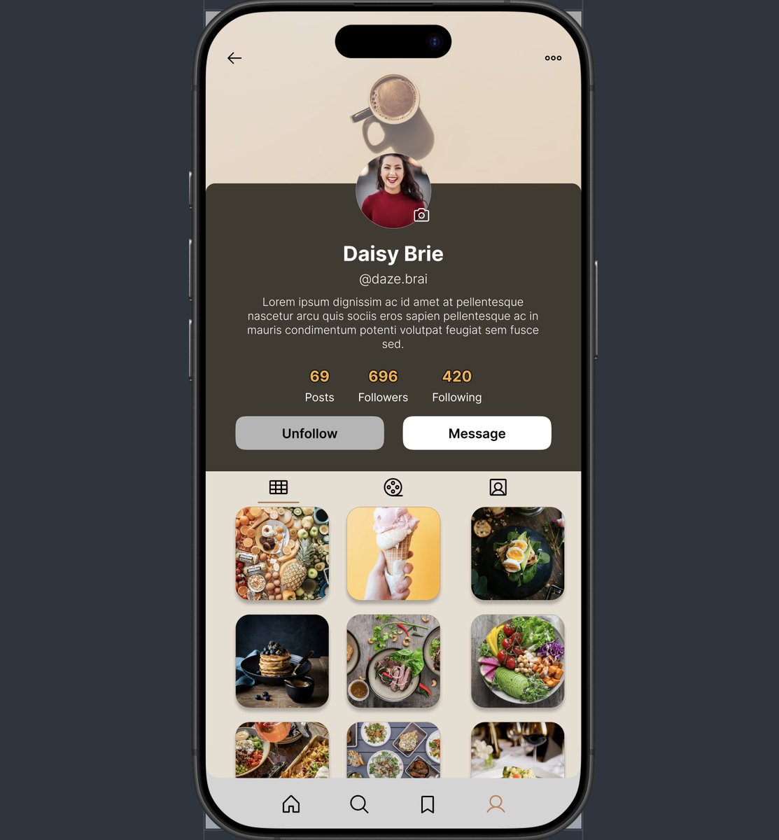 Jesulayomi_A's tweet photo. 6/100
Prompt: User Profile
#DailyUi #UIUXDesigns #DesignChallenge #UserProfile https://t.co/vre5c6xxeQ