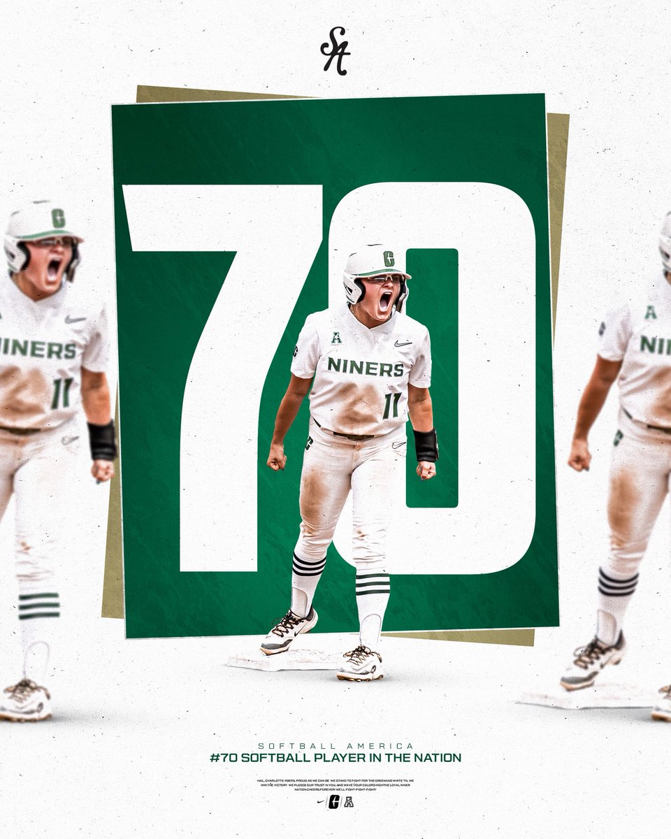 Charlotte Softball (@charlottesb) on Twitter photo ๐ก๐๐ง๐๐ข๐ก ๐ง๐ข๐ข๐ ๐ก๐ข๐ง๐๐๐ ๐ค
Jenna clocks in at No. 70 on the <a href="/SoftbalAmerica/">Softball America</a> Post Season Top 100 Players rankings!
#GoldStandardโ๏ธ ๐ก๐๐ง๐๐ข๐ก ๐ง๐ข๐ข๐ ๐ก๐ข๐ง๐๐๐ ๐ค
Jenna clocks in at No. 70 on the <a href="/SoftbalAmerica/">Softball America</a> Post Season Top 100 Players rankings!
#GoldStandardโ๏ธ