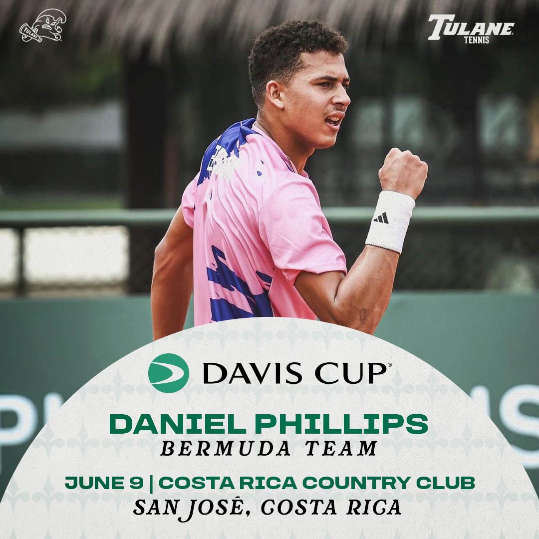 Good luck to a member of our ℕ𝕖𝕨 𝕎𝕒𝕧𝕖❕

Daniel Phillips takes the court to play in the 2025 Davis Cup as a member of Team Bermuda in Costa Rica!

#RollWave🌊