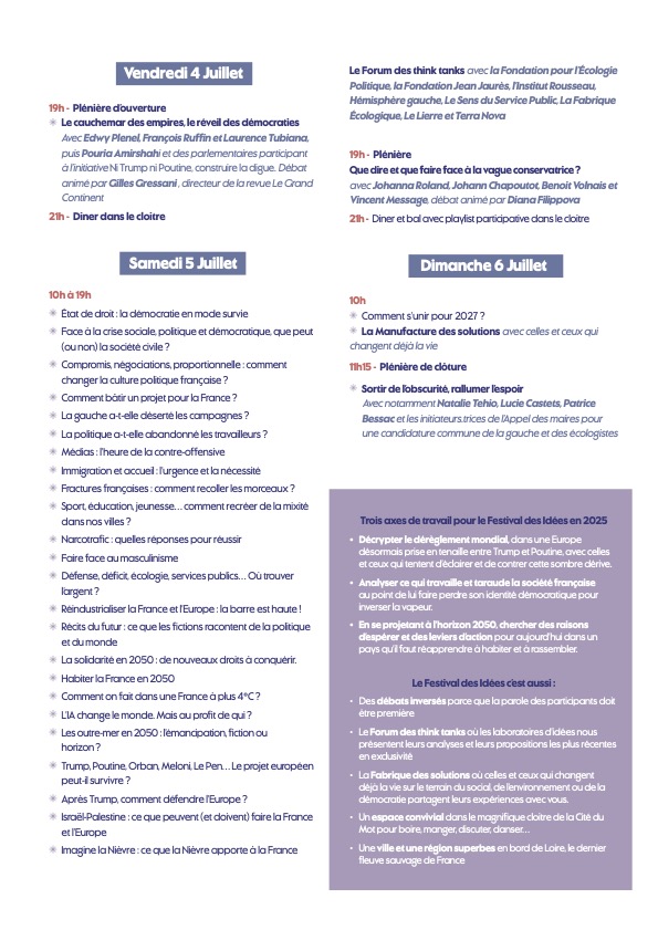 ☀️ Joie de vous annoncer que j'animerai un débat inversé sur les (solutions aux) narcotrafics au <a href="/festival_idees/">Festival des idées</a> le week-end du 4/5/6 juillet. Formule innovante où la parole est d'abord donnée au public, puis aux intervenants.
Venez nombreux ➡️ lefestivaldesidees.fr/1279-2/#page-c…