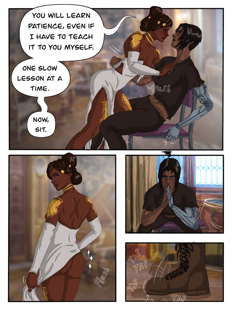 Woopsiedoodles3's tweet image. Tease (1/2) #arcane #mel #medarda #sevika #comic