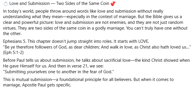 Archiboiewix's tweet photo. 💍 Love and Submission — Two Sides of the Same Coin 💞
In today’s world, people throw around words like love and submission without really understanding what they mean—especially in the context of marriage. https://t.co/bgkMc7Okqn