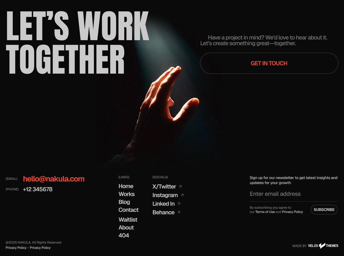 when even the footer gets attention.