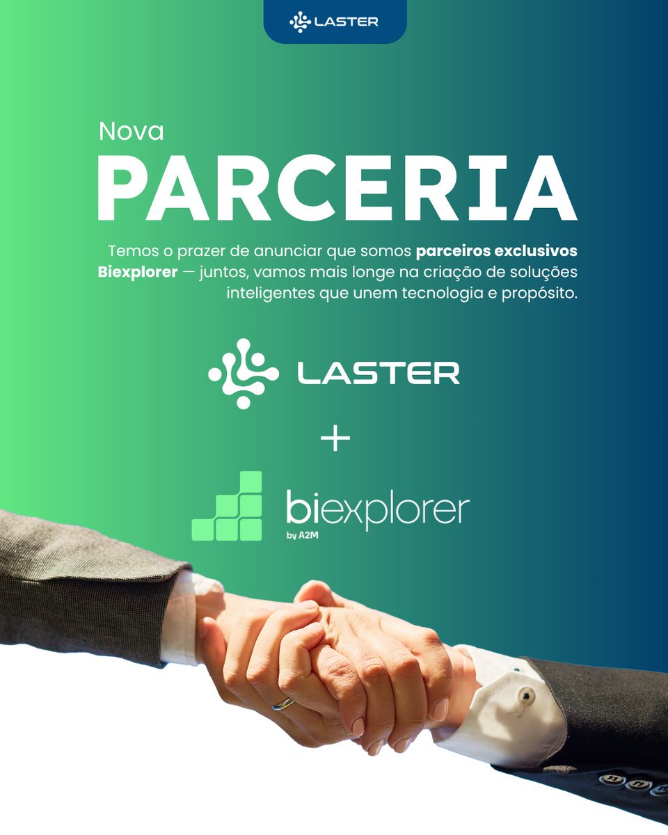 lasterdigital's tweet image. 🌐🚀 Inovação com propósito!

A Laster e a Biexplorer uniram forças para transformar desafios em soluções inteligentes.

Tecnologia, dados e estratégia para impulsionar o futuro.

#LasterTech #Biexplorer #ParceriaInteligente #InovacaoEstratégica #TecnologiaQueTransforma