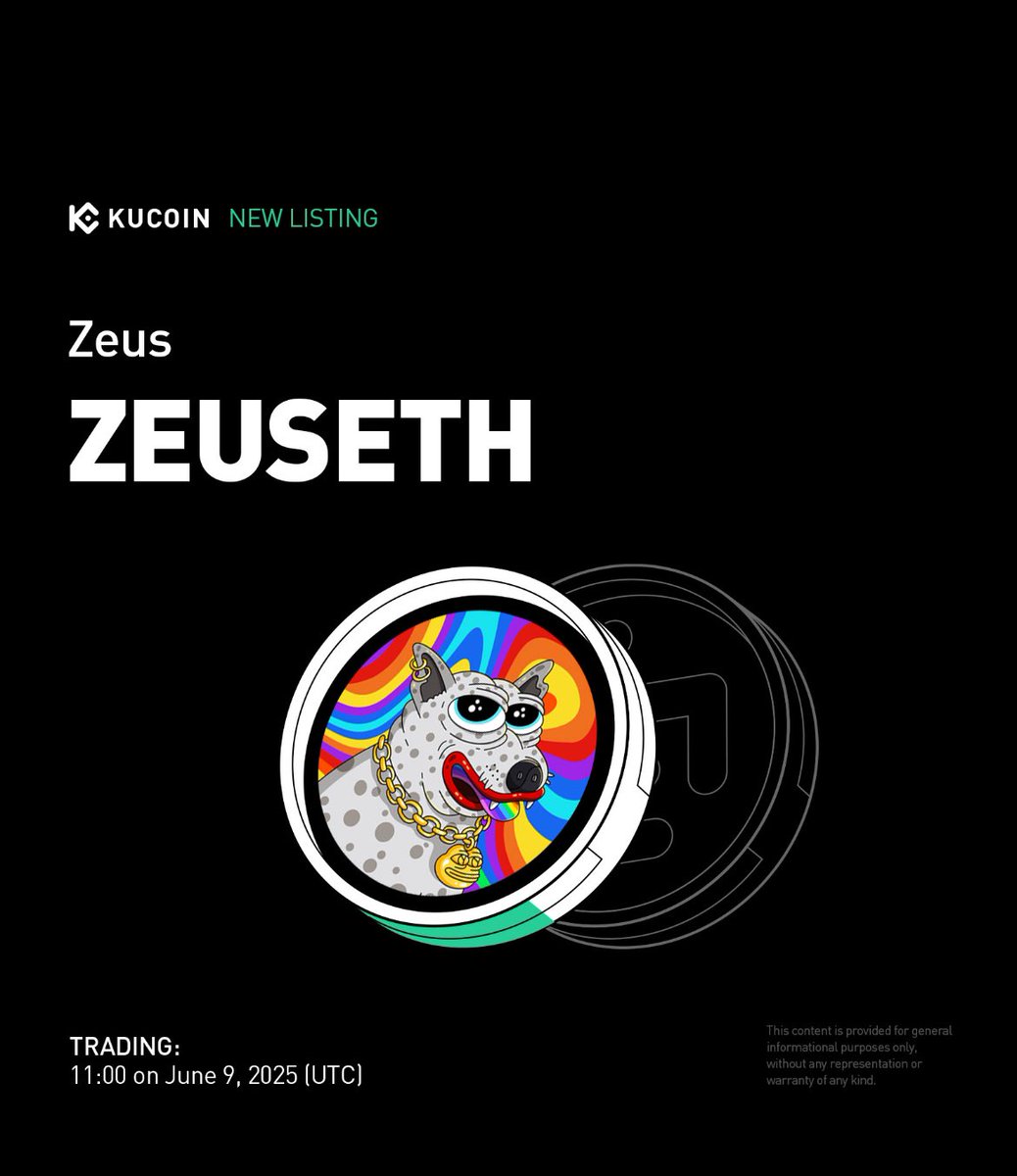 Good Morning

MAJOR NEWS FOR $ZEUS 

FLOOD GATES  HAVE BEEN OPENED!!!!

KUCOIN HAS NOW OFFICIALLY LISTED $ZEUS.

THIS IS THE FIRST STEP TO BILLIONS 

DONT MISS OUT!!!!