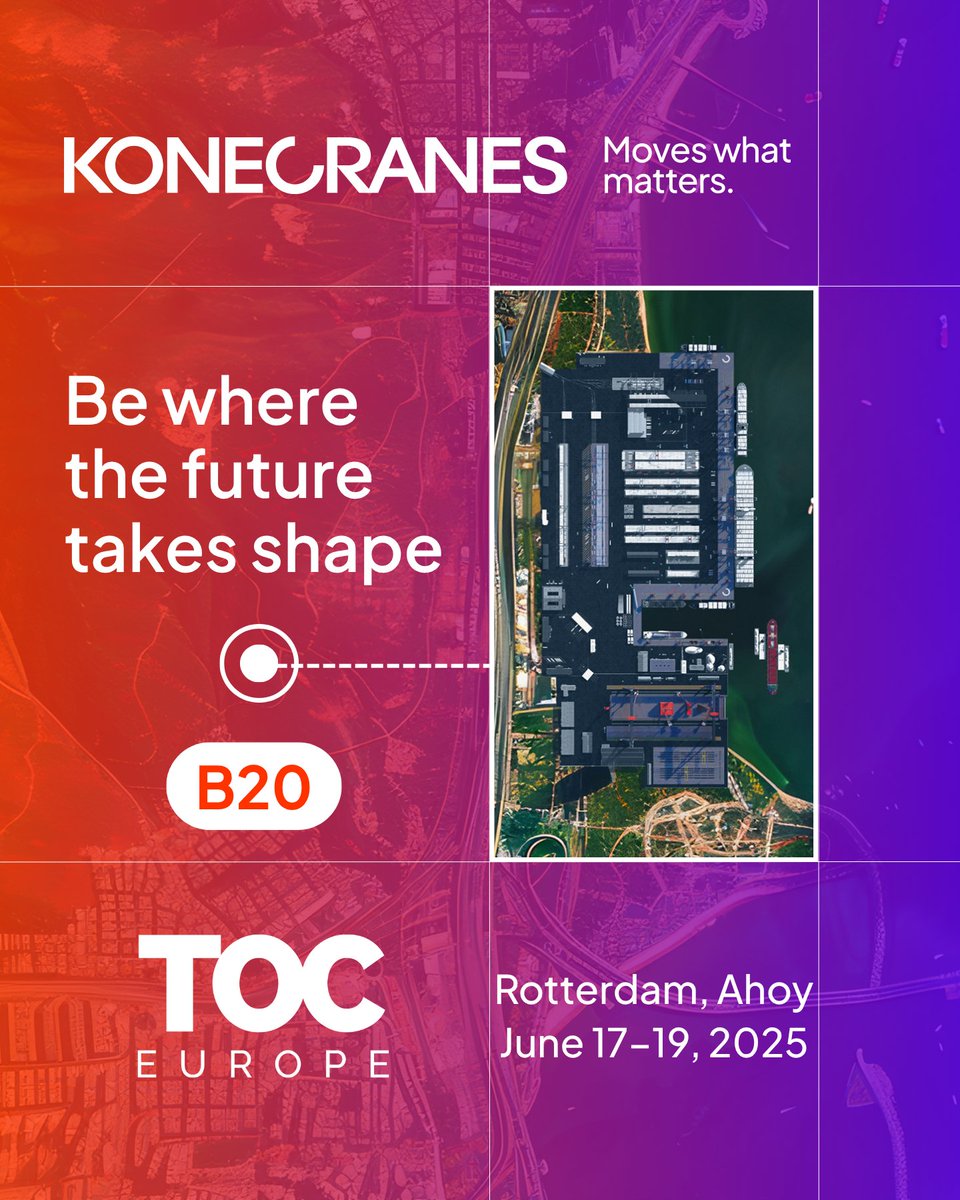 Join the future at TOC Europe 2025🥳

Konecranes Port Solutions is shaping the future of container handling, and you’re invited to see what’s next. 

📅 June 17–19, 2025
📍 Booth B20, Ahoy, Rotterdam

#Konecranes #TOCEurope2025