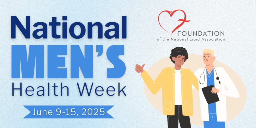 Foundation of the NLA (@foundationofnla) on Twitter photo It's #NationalMenHealthWeek 🩺
The average age of a first heart attack is just 65.6 for men — nearly 7 years earlier than women. Early lipid screening and heart health habits can save lives.💙
Visit learnyourlipids.com for resources. It's #NationalMenHealthWeek 🩺
The average age of a first heart attack is just 65.6 for men — nearly 7 years earlier than women. Early lipid screening and heart health habits can save lives.💙
Visit learnyourlipids.com for resources.