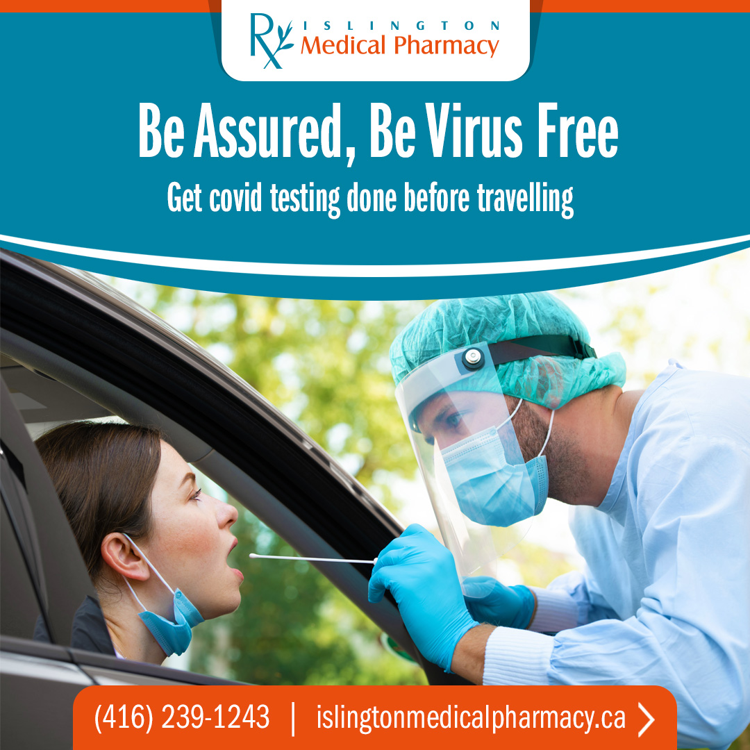 IM_Pharmacy's tweet photo. Travel without any worries! Get covid testing done to ensure Virus-free travelling.
#covid #covidtesting #test #safety #virusfree #islingtonmedicalpharmacy #pharmacy #toronto #stayhealthy https://t.co/Uvof9KMZnn