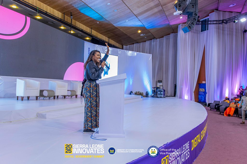 MoCTI_SL's tweet photo. “Accountability is what guides us when no one is watching.” -Antonia Howard at #2025slinnovates
In a powerful Tech Talk, she urged citizens to use digital storytelling to challenge injustice, celebrate good, & start change from within. #digitalgovernmentsummit https://t.co/mEfLjQ4byz