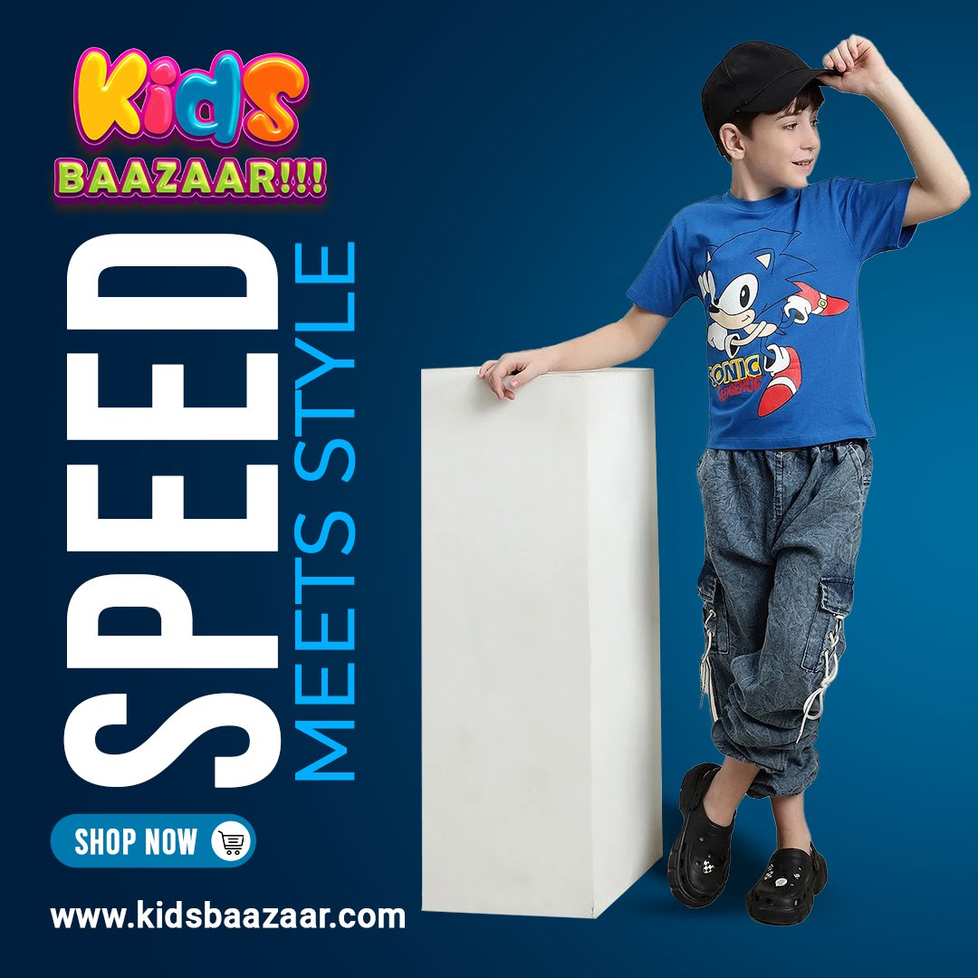 Faster. Cooler. Bolder. 🕶️💙 Let your little one race through the day in Sonic-approved style! 🚀

#speedystyle #kidswithswag #blueteevibes  #kidsoutfitgoals #onlinekidsstore  #cooltshirts #kidsbaazaar #cuttack