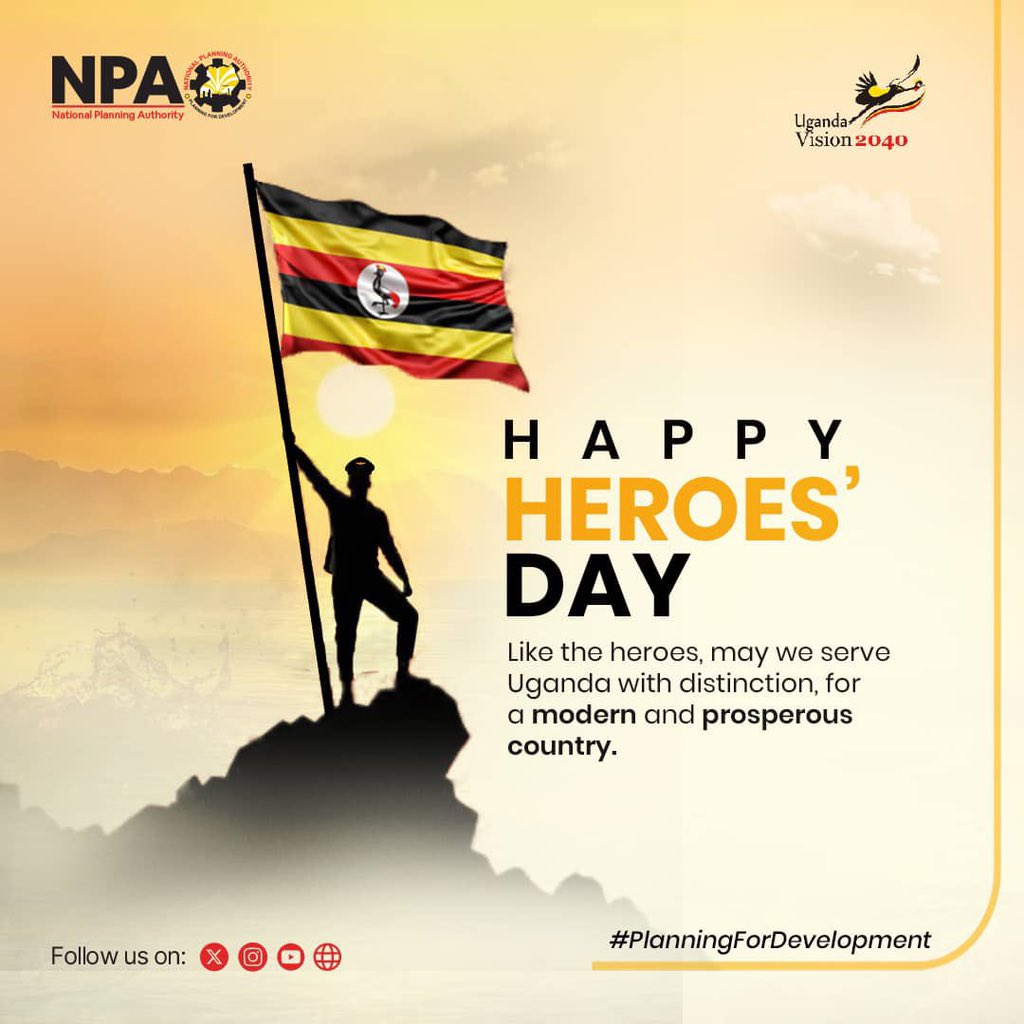 SirAmbaho's tweet image. Happy Heroes day.
Ugandans 
#planningfordevelopment