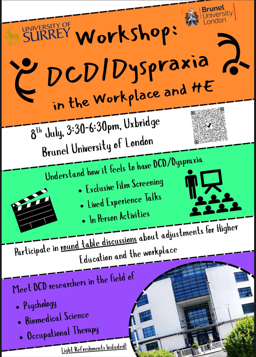 If you’re interested in learning more about dyspraxia and inclusive workplaces and learning environments - join us for this workshop. Register for the event here eventbrite.co.uk/e/understandin….