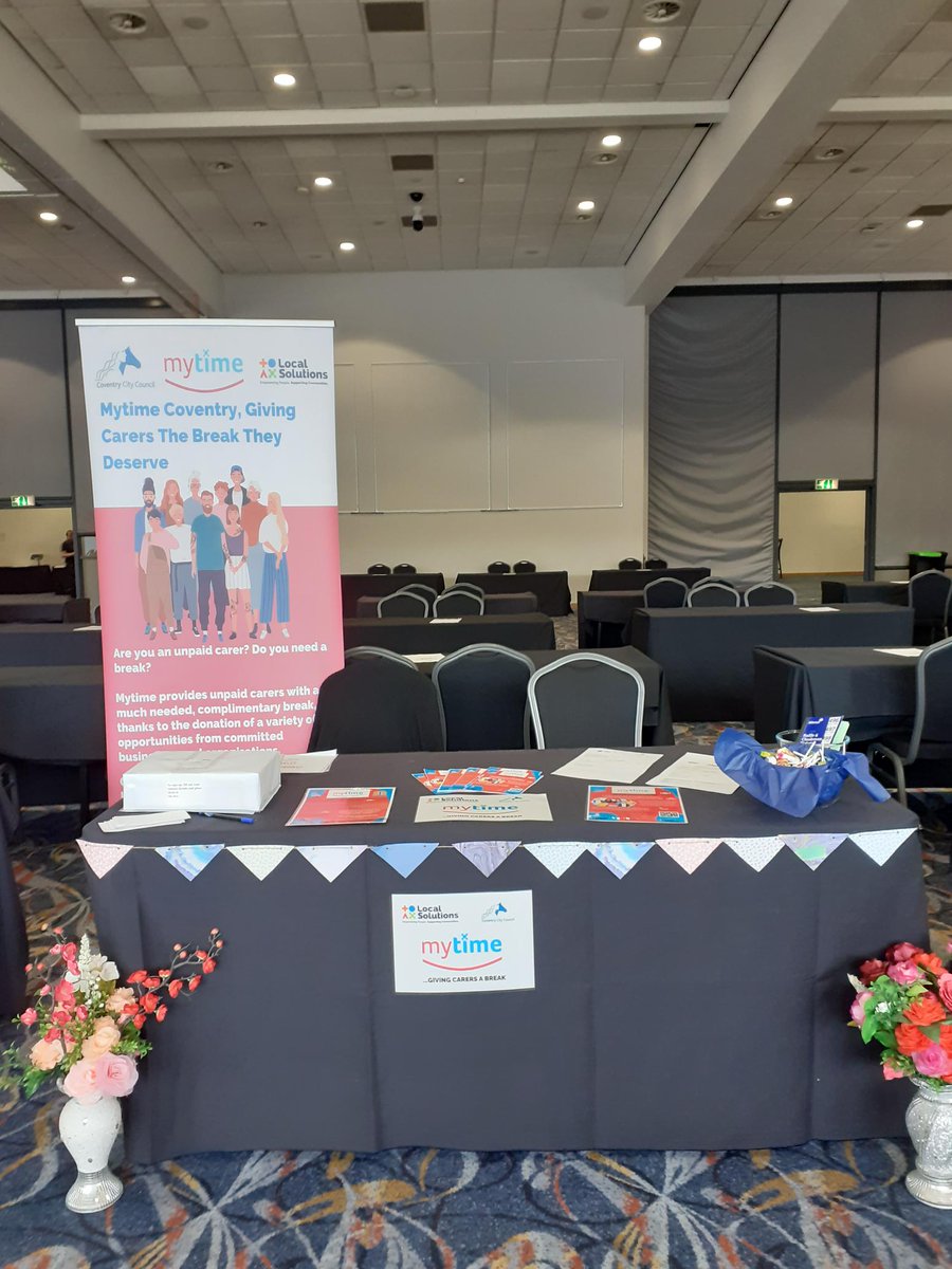 Mytime (@mytime_ls) on Twitter photo Our @mytimecoventry team are all setting up, getting ready to welcome carers <a href="/CarersTrustHofE/">Carers Trust HofE</a> event to kick start #CarersWeek <a href="/CBSArena/">Coventry Building Society Arena</a> Why not pop down to see Mich and Ash and learn more about #breaksforcarers? <a href="/coventrycc/">Coventry City Council</a> <a href="/LocalSolutions_/">Local Solutions</a> Our @mytimecoventry team are all setting up, getting ready to welcome carers <a href="/CarersTrustHofE/">Carers Trust HofE</a> event to kick start #CarersWeek <a href="/CBSArena/">Coventry Building Society Arena</a> Why not pop down to see Mich and Ash and learn more about #breaksforcarers? <a href="/coventrycc/">Coventry City Council</a> <a href="/LocalSolutions_/">Local Solutions</a>