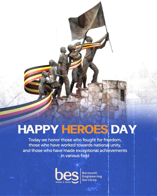 Today, we salute the courage, unity, and sacrifice that built our nation.
Happy Heroes Day Uganda 🇺🇬 

May we continue to honor the past by building a better, brighter future through innovation in water and solar solutions.

#HeroesDay