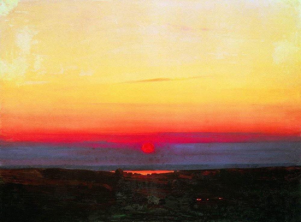 “I feel that it is healthier to look out at the world through a window than through a mirror. Otherwise, all you see is yourself and whatever is behind you.”
  -Bill Withers

(Arkhip Kuindzhi - Sunset in the steppes by the sea, 1908)