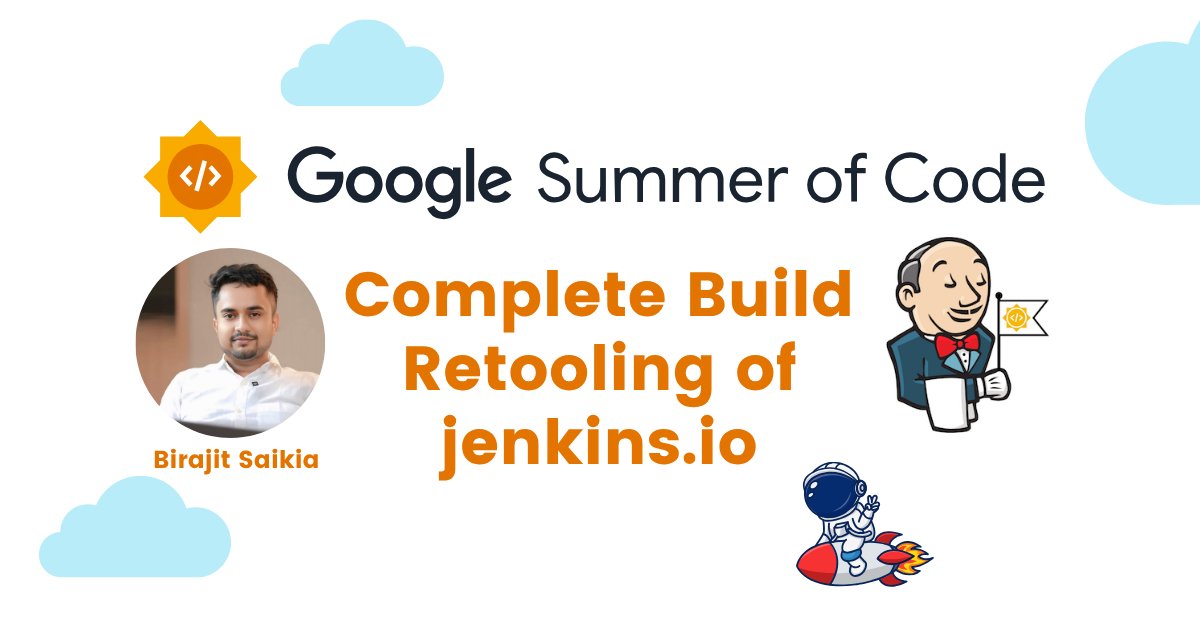 jenkinsci's tweet image. It's Jenkins in @GoogleOSS Summer of Code week!🚀 First up, meet @birajit_dev🪴 Birajit is working on Complete Build Retooling of jenkins.io🖥️—check out his community bonding blog post and follow along on his journey: 🔗jenkins.io/blog/2025/06/0…