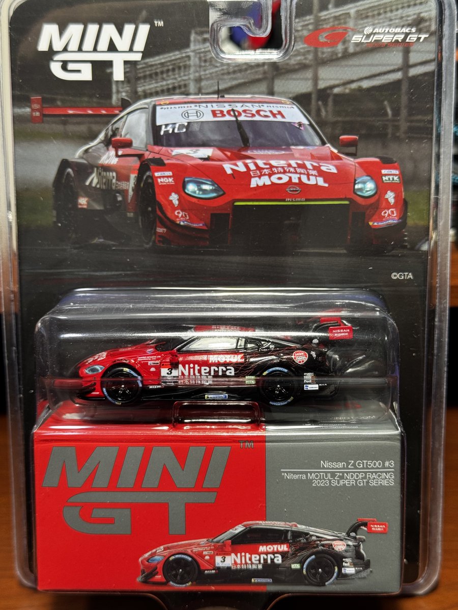 jakomaru's tweet photo. 今日の #ミニカー 

#TSMmodels #MINIGT 
Nissan Z GT500 #3 "Niterra MOTUL Z" NDDP RACING
　2023 SUPER GT SERIES

#フェアレディZ #RZ34 
#SuperGT https://t.co/wF8hWyWiay