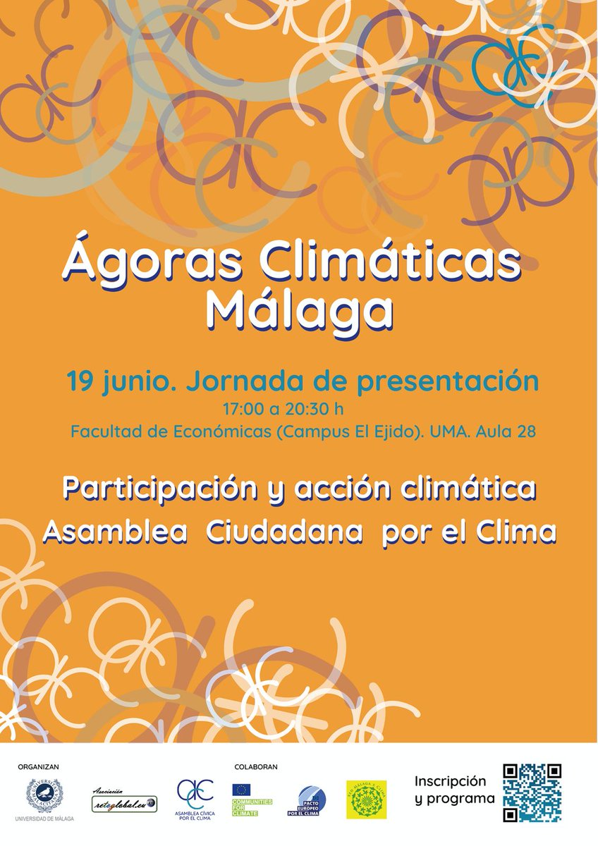 Inscripción gratuita, solo tienes que rellenar el siguiente formulario:
📷 Formulario de inscripción

¡Os esperamos con muchas ganas de compartir y construir juntas/os!
Programa en el QR del Cartel⬇️

📷 P.D. Trae tu botella reutilizable. Habrá agua disponible para rellenar.