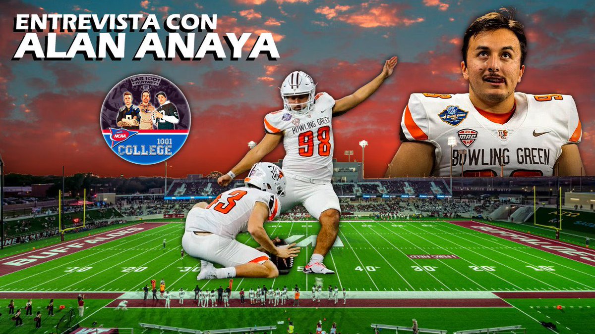 Las1001Fantasy (@las1001fantasy) on Twitter photo 𝗔𝗟𝗔𝗡 𝗔𝗡𝗔𝗬𝗔 en directo en Las 1001 College‼️
Hoy a las 11 hora española, nos acompaña el nuevo Kicker de West Texas A&M, ex Bowling Green <a href="/alan_anaya17/">Alan Anaya</a>
Desde Queretano (México) a luchar por cumplir su sueño de la NFL. Repasaremos su trayectoria y muchos otros temas. Y 𝗔𝗟𝗔𝗡 𝗔𝗡𝗔𝗬𝗔 en directo en Las 1001 College‼️
Hoy a las 11 hora española, nos acompaña el nuevo Kicker de West Texas A&M, ex Bowling Green <a href="/alan_anaya17/">Alan Anaya</a>
Desde Queretano (México) a luchar por cumplir su sueño de la NFL. Repasaremos su trayectoria y muchos otros temas. Y