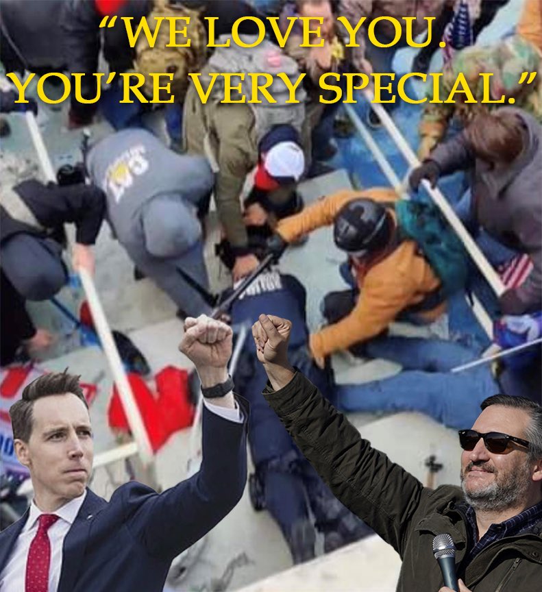 <a href="/JoJoFromJerz/">Jo</a> 🤔 Would someone please explain to me WHY any Law Enforcement Officer would vote for, or support, a serial lying, sexual abusing NARCISSIST, who watched his TV for 3+ hours WHILE 140 Capitol POLICE OFFICERS were battered &amp; bludgeoned❓️❓️❓️