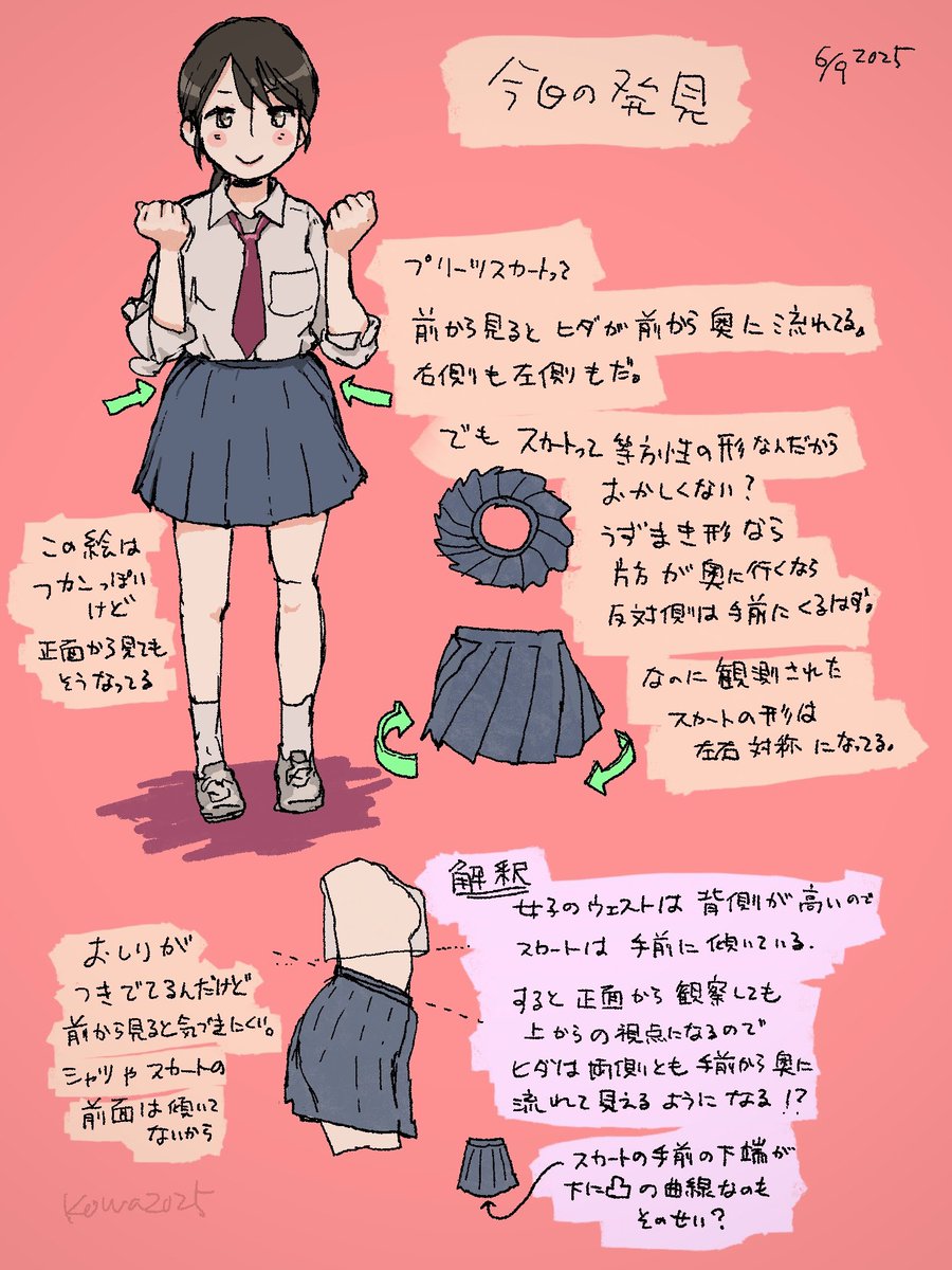 プリーツスカートについての小さな気づき 